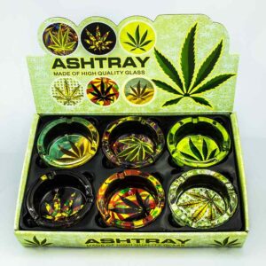 GLASS ASHTRAY 6PC SET