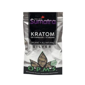 O.P.M.S. SILVER RED VEIN SUMATRA 72G, 120 CAPS