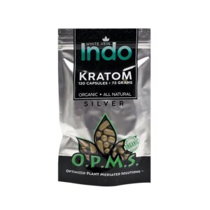 O.P.M.S. SILVER WHITE VEIN INDO 72g, 120 CAPS