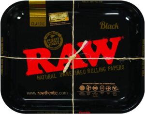 RAW ROLLING TRAY (BLACK) : LARGE