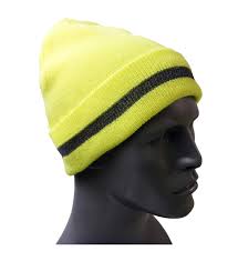 REFLECTIVE SAFETY GREEN KNIT HAT (601-G)