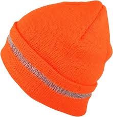 REFLECTIVE SAFETY ORANGE KNIT HAT (601-OR)