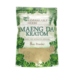 REMARKABLE HERBS KRATOM (GREEN VEIN)- MAENG DA POWDER - 8 oz.